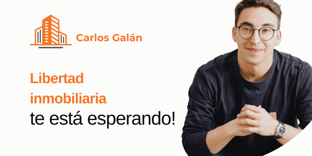 Banner web horizontal Frase Motivadora Inmobiliaria fotográfico naranja y blanco