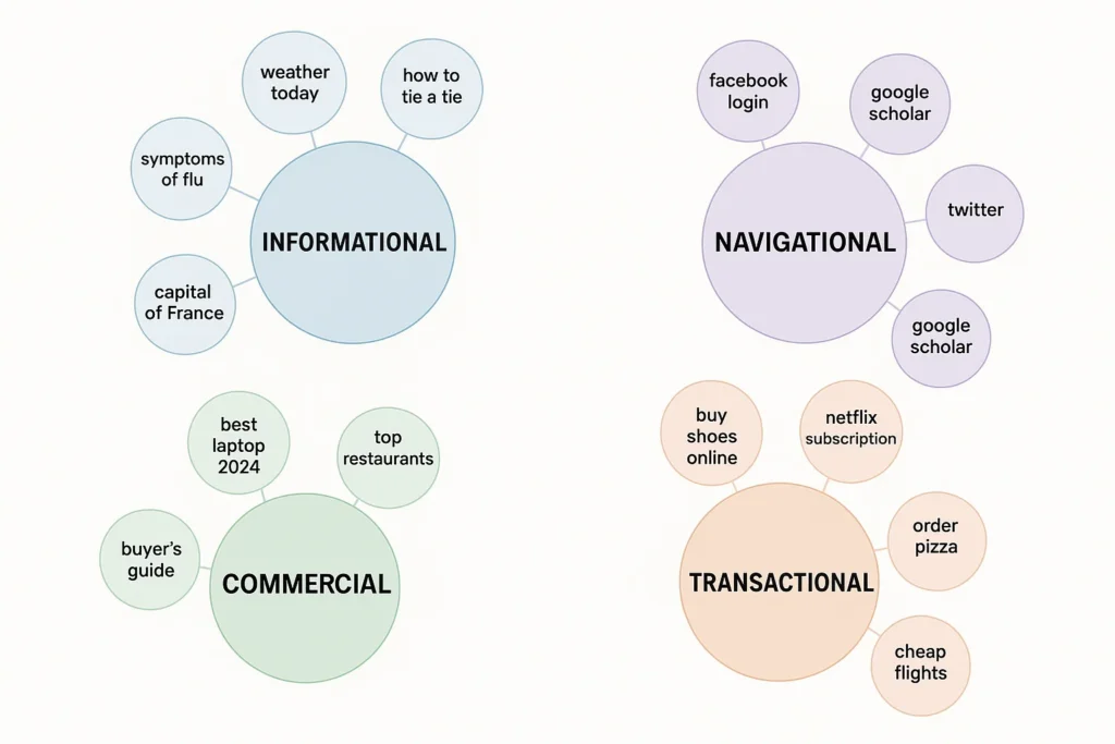 keyword-intent-map Mapa de clústeres de palabras clave por intención.