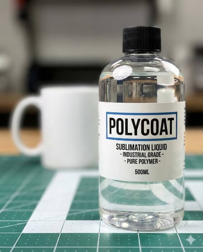Botella de polímero líquido Polycoat grado industrial para sublimación de tazas y superficies rígidas
