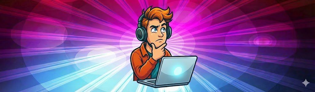 Ilustración de un emprendedor digital con expresión de duda analizando si invertir en un curso de marketing de afiliados. Representación visual del escepticismo ante promesas de dinero rápido, evaluando si la formación es una estafa o una oportunidad real en Hotmart