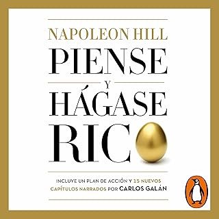portada del libro de Napoleon Hill "piense y hágase rico" para la reseña del curso de Carlos Galán "Libertad inmobiliaria"