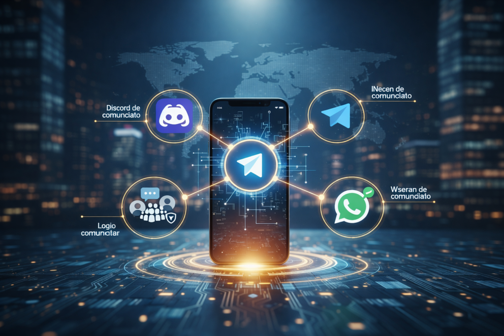 Ecosistema de dark social con Telegram, Discord y WhatsApp para crear comunidades privadas y aumentar conversiones en marketing de afiliación