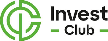 Logotipo oficial de CInvestClub con isotipo circular verde y texto en negro, marca representante de la academia y comunidad de inversión en criptomonedas.
