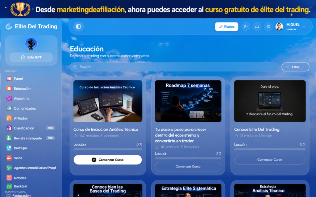 curso-gratuito-elite-del-trading-desde-marketingdeafiliacion-800x500.webp Acceso al curso gratuito de Élite del Trading desde Marketing de Afiliación, con panel de educación para aprender análisis técnico, roadmap trader y formación online de trading paso a paso.