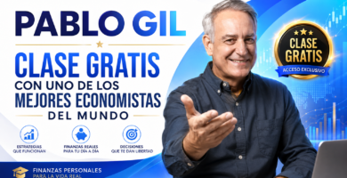 Pablo Gil presentando una clase gratis de Finanzas personales para la vida real sobre economía, ahorro y decisiones financieras inteligentes