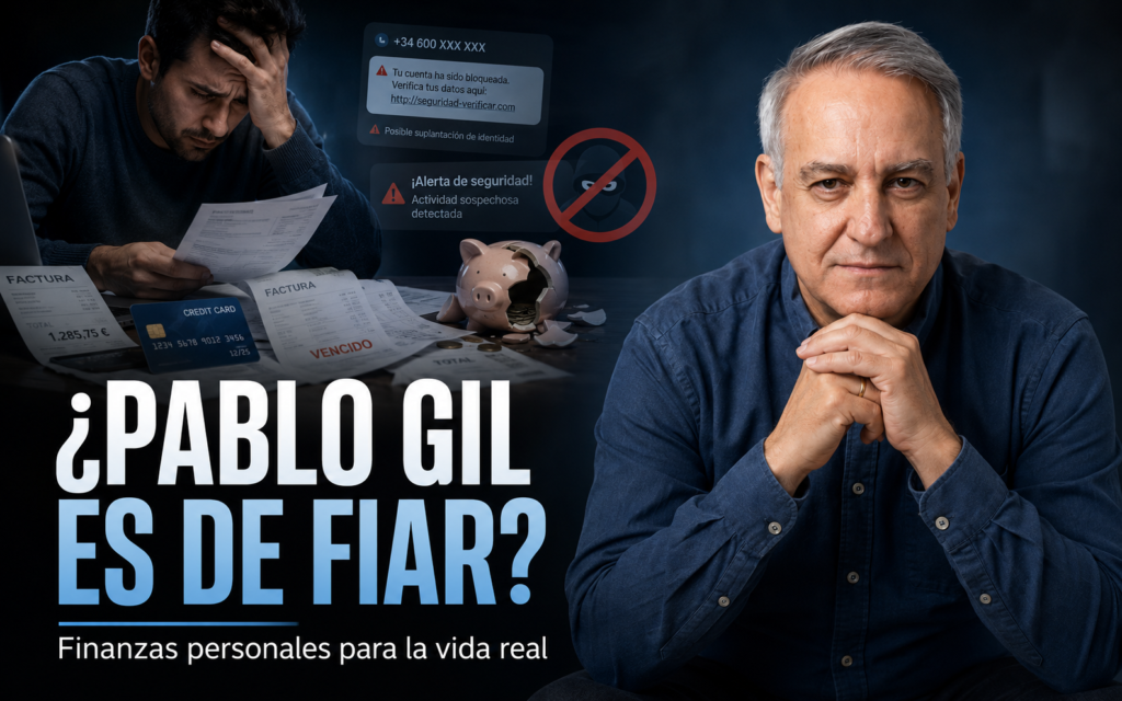 Imagen destacada del análisis sobre Pablo Gil, con alertas de fraude, facturas vencidas y una hucha rota.