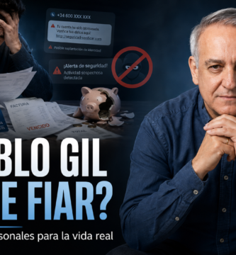 Imagen destacada del análisis sobre Pablo Gil, con alertas de fraude, facturas vencidas y una hucha rota.